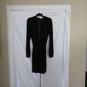 White House Black Market Long Sleeve Black Dress